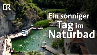 Im Naturbad den Sommer genießen: Schwimmen an der Felswand | | Zwischen Spessart und Karwendel | BR