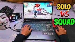 Solo Vs Squad FreeFire Laptop  Gameplay | Laptop FreeFire Gameplay || Acer Nitro 5