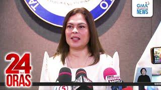 VP Sara sa naging pagdalo ni FPRRD sa EJK hearing sa Kamara - “Best dramatic actor” | 24 Oras