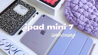 new ipad mini 7 (A17 pro) unboxing  apple pencil pro + accessories 아이패드 미니