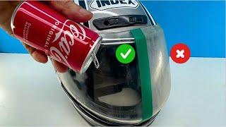 Easy Way  to remove scratches from helmet visor in 3 minutes. That You Won't Believe !