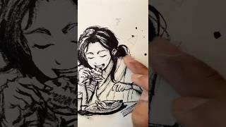 THIS IS WHY I HATE THIS BRUSH PEN!! - #shorts #art