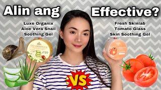 FRESHSKINLAB TOMATO GLASS SKIN VS LUXEORGANIX ALOE VERA SNAIL (BEST Soothing Gel) | Mhelai Magpantay