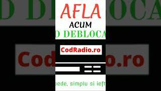 Cod Deblocare Radio, Decodare casetofon auto codradio.ro #car #unlockcode #radio #unlock #auto