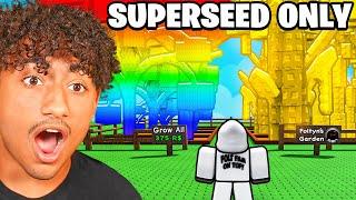 Starting Over Using ONLY SUPER SEEDS In Grow A Garden..