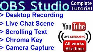 How to use OBS Studio in Hindi /OBS Studio Scrolling Text/OBS Studio Chroma key /OBS Live Chat Scene