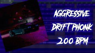 КАК СДЕЛАТЬ АГРЕССИВНЫЙ ДРИФТ ФОНК 200 BPM | HOW TO MAKE AGRESSIVE DRIFT PHONK 200 BPM [ FREE FLP ]