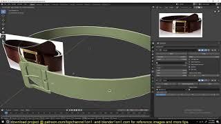 modeling a leather belt in blender 2 8