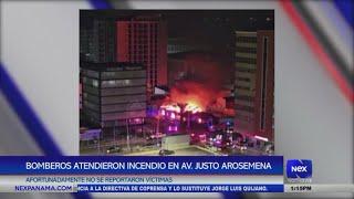 Bomberos atendieron incendio en la Avenida Justo Arosemena