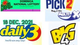 Dominica National Lottery Pick 2/Daily 3/Big 4 Best Number for ( 18 Dec. 2021 ) just try