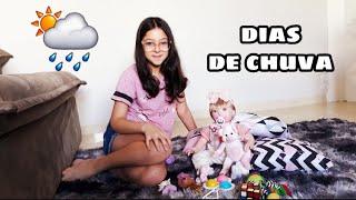 Rotina de um dia de chuva com a minha bebê reborn