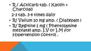 Symptomatic managment of COCAINE BUGS