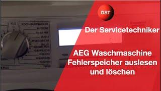 Fehlerspeicher bei einer AEG Waschmaschine löschen (Reupload)