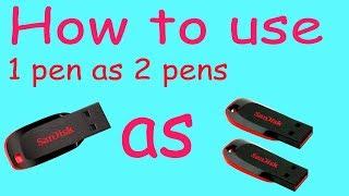 How to use 1 Pen Drive as 2 Pen Drives