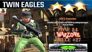 Campaign Zone 24 Warzone Twin Eagles Rifle mission #27 Sniper strike : special ops