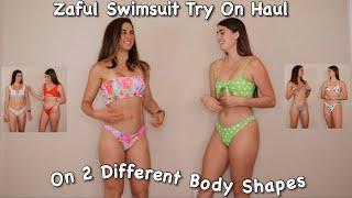 Zaful Swimsuit Try-On Haul on Two Body Shapes | ft. TheAbChick