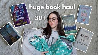 Huge book haul, physical books & audiobooks  30+ books [vlogmas day 4]