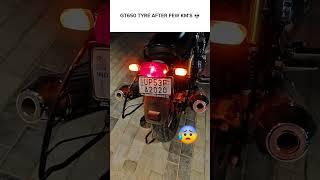 GT 650 TYRE AFTER FEW KM'S#gt650#royalenfield#continetalgt650 #bike #650twins#reels#edits