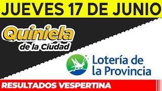 Resultados Quinielas Vespertinas de la Ciudad y Buenos Aires, Jueves 17 de Junio