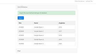 Tutorial Codeigniter 3 Import File Excel dan Menyimpan datanya di Database