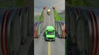 School Buses vs Hydraulic Crush - BeamNG.Drive