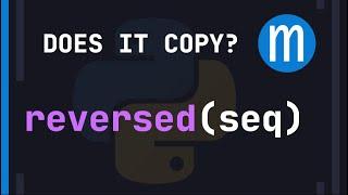 Python Iterators! COPY or NO COPY?