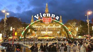 [4K]Christmas walk in Vienna: The most famous Christmas market in the world. Dec. 2024