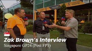 Zak Brown Interview | Breaks Down McLaren's Controversial Rear Wing & Papaya Rules After FP1