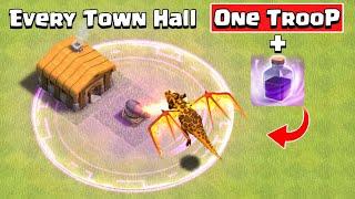 Every Town Hall vs All 1 Super Troops | Clash of Clans