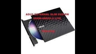 ASUS EXTERNAL SLIM DVD-RW SDRW-08D2S-U LITE Unboxing vid