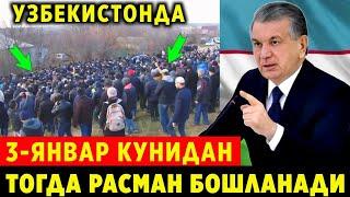 ТЕЗКОР! 3-ЯНВАРДАН УЗБ-ДА РАСМАН ТОГДА БОШЛАНАДИ ХАЛК ОГОХ БУЛИНГ...