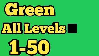 Green All Levels 1 till 50 Green Puzzle Game|Bart Bonte Game Walkthrough