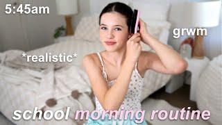 grwm SCHOOL MORNING ROUTINE  My First Day of High School