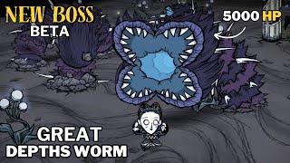 NEW BOSS GREAT DEPTHS WORM IS INSANE!!! (Fight) - Don't Starve Together | Beta