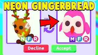 Trading NEON GINGERBREAD REINDEER in Adopt Me!