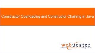 Constructor Overloading and Constructor Chaining in Java