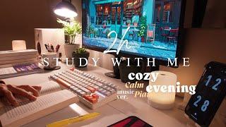2 HOUR STUDY WITH ME | Calm Piano  | Pomodoro 30/10