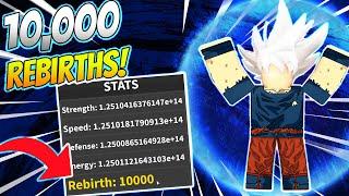 10,000 REBIRTHS! Strongest Player in Dragon Blox Ultimate TEMPBOW!