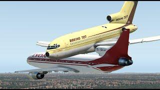 Boeing 727 Collides With Another Boeing 727 Mid-Air | X-Plane 11