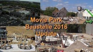 Movie Park Germany - Achterbahn Baustelle Update 22.04.2016 / Rollercoaster construction site