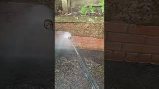 Moss removal #satisfying #brickwall #art #pressurewashing
