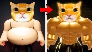 From Fat Cat to Giga Stronk Cat In Roblox Gym League