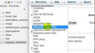 How to Export Database Code to Microsoft Word File in PHPmyAdmin