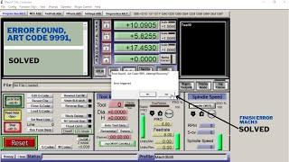 How to solve mach3 error triggered art code 9991 | Mach3 Trouble Shooting