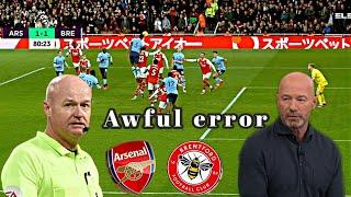 Arsenal robbed 3 point by Lee Mason forgot to draw offside lines on Ivan Toney's equaliser