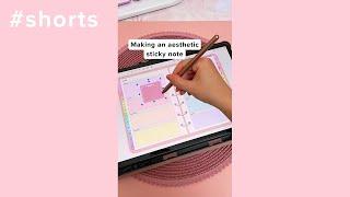 Making an aesthetic sticky note | Android digital planning | Penly digital planner app #shorts