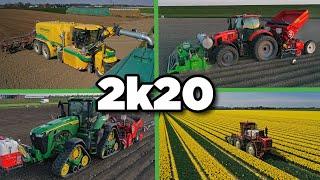 2020 Dutch farming drone compilation | Spring | Ploughing, planting, fertilising, topping & more