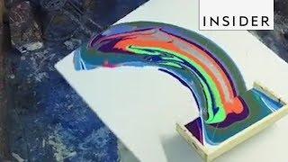 How This Art Is Created On A Spinning Canvas