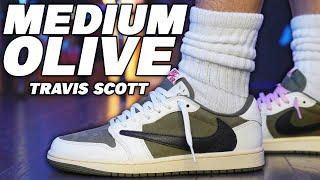 Travis Scott x Air Jordan 1 Low OG SP ' Medium Olive ' Review and On Foot