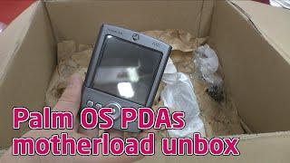 Unboxing vintage Palm OS PDAs and smartphones